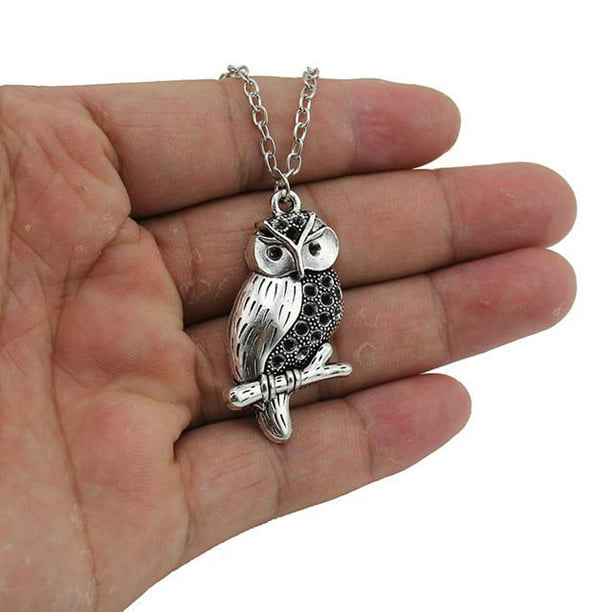OWL Silver Plated CHAIN NECKLACE Alloy & Pendants HOT 